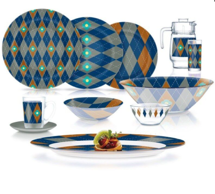 Luminarc Arcopyrex Dinnerware Set - 52pcs - MORENO BLUE