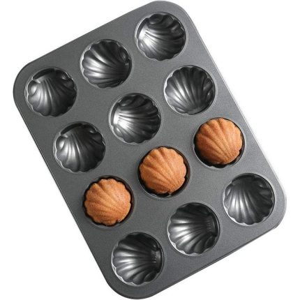 Muffin Tray Set, 1 Piece Baking Utensil Non-Stick Cupcake Baking Mold - 12 Cup