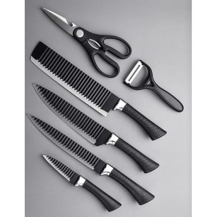 Knife Set NON-STICK COATING - 6pcs - Black