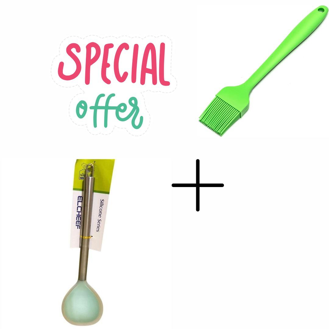 اوفرمغرفة خضراء مع فرشاة